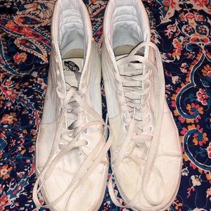 White Sk8-Hi Vans